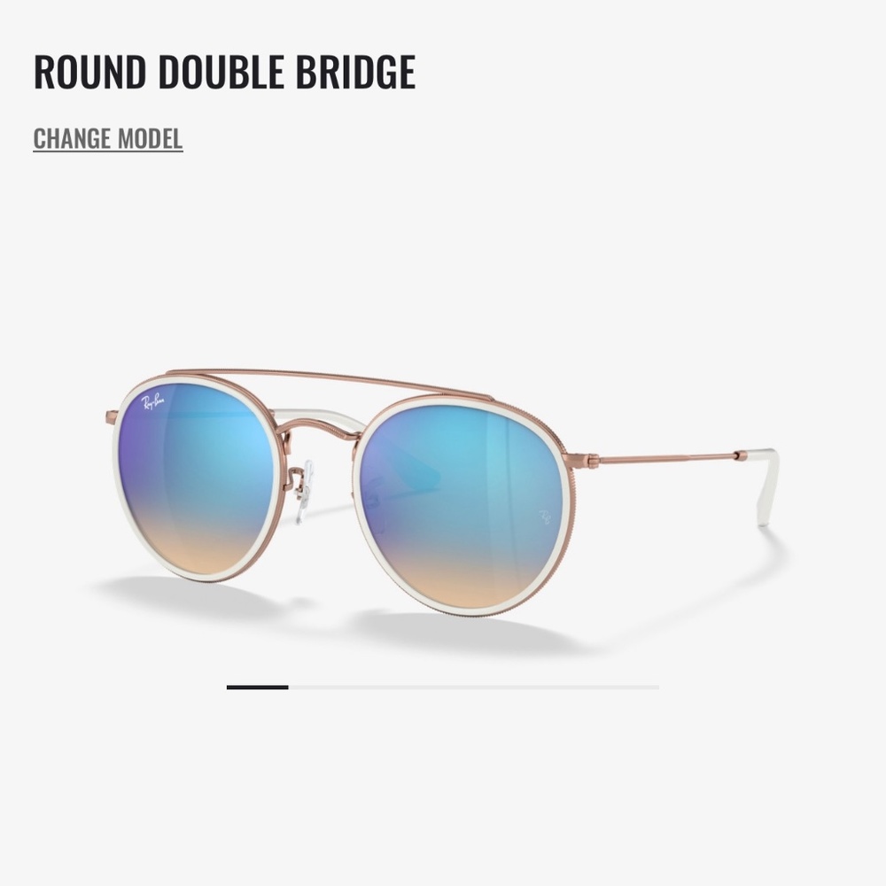 CUSTOMIZED RAY BAN ROUND DOUBLE BRIDGE SUNGLASSES